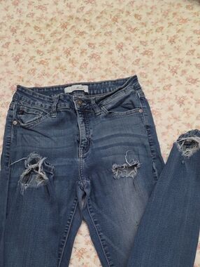 KanCan Blue Distressed Skinny Jeans